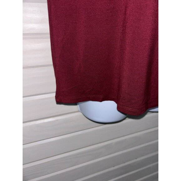 Liverpool Sz MEDIUM Dark Red Mock Neck L/S Knit Pullover Top Tunic EUC - Picture 5 of 10